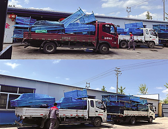 定制款滾動真空包裝機(jī)5臺，不銹鋼平臺16個，直達(dá)安徽